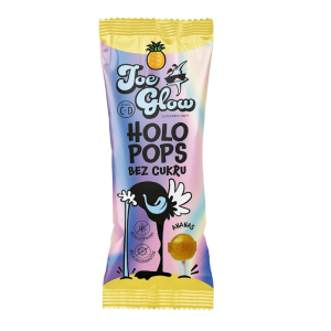 LIZAK KULKA KRYSZTAŁOWA O SMAKU ANANASOWYM Z WITAMINĄ D I C BEZ CUKRU BEZGLUTENOWY 8 g - JOE GLOW