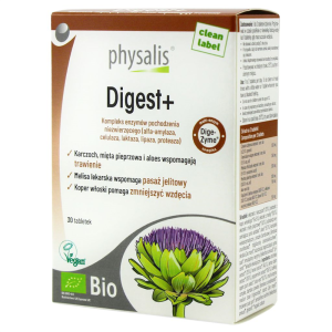 TABLETKI NA WSPARCIE TRAWIENIA (DIGEST+) BIO 30 szt. - PHYSALIS