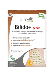KAPSUŁKI NA ODBUDOWĘ FLORY JELIT (BIFIDO+ PRO) 30 szt. - PHYSALIS
