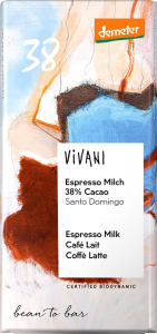 CZEKOLADA MLECZNA ESPRESSO DEMETER BIO 90 g - VIVANI