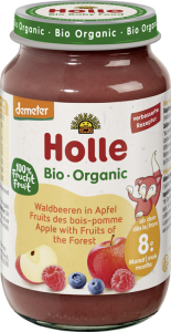 JABŁKO - OWOCE LEŚNE BEZ DODATKU CUKRÓW OD 8 MIESIĄCA DEMETER BIO 220 g (SŁOIK) - HOLLE