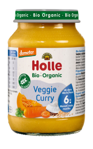 WARZYWNE CURRY BEZ DODATKU CUKRÓW BEZGLUTENOWE OD 6 MIESIĄCA DEMETER BIO 190 g (SŁOIK) - HOLLE