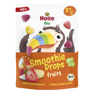 CHRUPKI OWOCOWE LIOFILIZOWANE DO SMOOTHIE BEZ DODATKU CUKRÓW OD 3 ROKU BIO 15 g - HOLLE