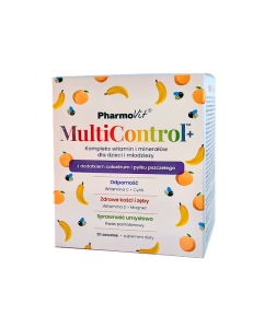 MULTIWITAMINA (MULTICONTROL) DLA DZIECI I MŁODZIEŻY BEZGLUTENOWA 30 SASZETEK - PHARMOVIT