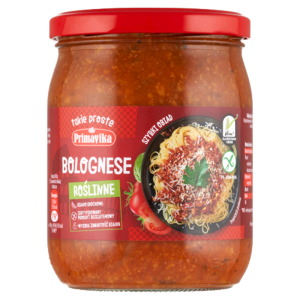 SOS WEGAŃSKI BOLOGNESE BEZGLUTENOWY 470 g - PRIMAVIKA