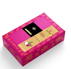 ZESTAW PREZENTOWY WCIERKA ODŻYWCZA Z WEGAŃSKA KERATYNĄ + SZCZOTKA DO MASAŻU GŁOWY - SATTVA