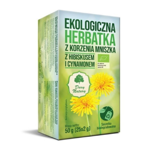 HERBATKA Z KORZENIA MNISZKA Z HIBISKUSEM I CYNAMONEM BIO (25 x 2 g) 50 g - DARY NATURY