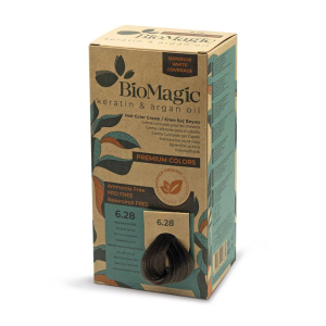 FARBA DO WŁOSÓW POPIELATO PERŁOWY CIEMNY BLOND (6.28) 170 ml - BIOMAGIC