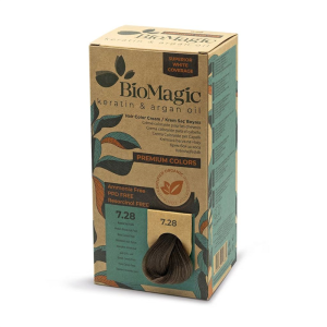 FARBA DO WŁOSÓW POPIELATO PERŁOWY ŚREDNI BLOND (7.28) 170 ml - BIOMAGIC