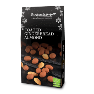 MIGDAŁY W CZEKOLADZIE PIERNIKOWEJ Z POSYPKĄ BEZGLUTENOWE BIO 60 g - BENJAMISSIMO (PRODUKT SEZONOWY)