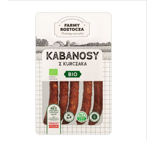 KABANOSY Z KURCZAKA BIO 150 g - FARMY  ROZTOCZA (NA ZAMÓWIENIE)