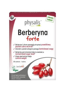 BERBERYNA FORTE 30 TABLETEK - PHYSALIS