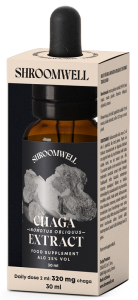 GRZYBY CHAGA EKSTRAKT W KROPLACH 30 ml - SHROOMWELL