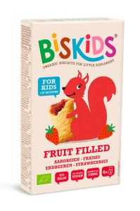 CIASTECZKA Z NADZIENIEM TRUSKAWKOWYM OD 3 ROKU BIO 120 g - BISKIDS