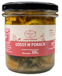 ŁOSOŚ W PORACH BEZGLUTENOWY 300 g - SMOLIN FISH (NA ZAMÓWIENIE)