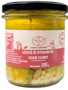 ŁOSOŚ W DYNIOWYM SOSIE CURRY 300 g - SMOLIN FISH (NA ZAMÓWIENIE)