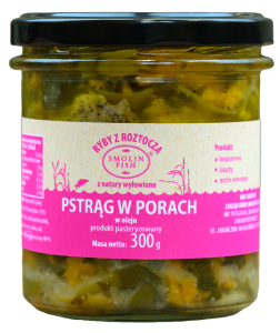 PSTRĄG W PORACH BEZGLUTENOWY 300 g - SMOLIN FISH (NA ZAMÓWIENIE)