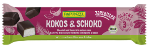 BATONIKI KOKOSOWE W CZEKOLADZIE GORZKIEJ BIO 50 g - RAPUNZEL