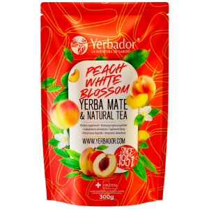 YERBA MATE PEACH WHITE BLOSSOM 300 g - YERBADOR