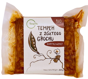 przecena TEMPEH Z GROCHU ŻÓŁTEGO MARYNOWANY BIO 200 g - TEMPEHU