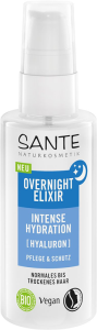 ELIKSIR NA NOC INTENSYWNIE NAWILŻAJĄCY DO WŁOSÓW NORMALNYCH I SUCHYCH Z KWASEM HIALURONOWYM I ALOESEM ECO 75 ml - SANTE