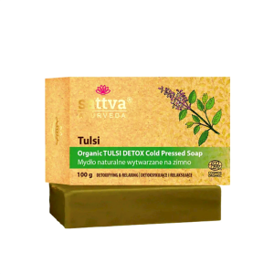 MYDŁO NATURALNE TULSI ECO 100 g - SATTVA (AYURVEDA)