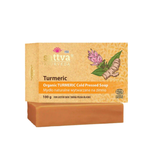 MYDŁO W KOSTCE DO CIAŁA KURKUMA ECO 100 g - SATTVA (AYURVEDA)