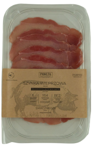 SZYNKA WIEPRZOWA DOJRZEWAJĄCA PLASTRY BEZGLUTENOWA 65 g - PAWĘTA