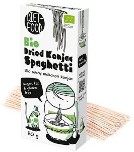 MAKARON (SUCHY KONJAC) SPAGHETTI BEZGLUTENOWY BIO 80 g - DIET-FOOD
