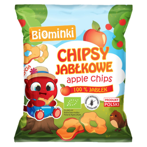 CHIPSY JABŁKOWE BEZGLUTENOWE BIO 40 g - BIOMINKI