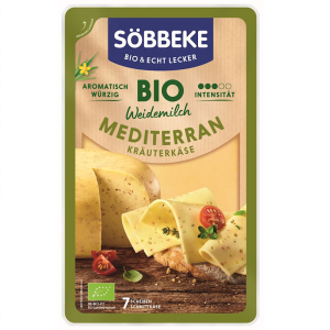 SER ŻÓŁTY DOJRZEWAJĄCY ŚRÓDZIEMNOMORSKI Z ZOŁAMI BIO 125 g - SOBBEKE