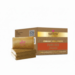 HENNA CZERWONA W KOSTCE ECO (3 x 80 g) 240 g - SATTVA (AYURVEDA)