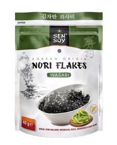 PŁATKI NORI WASABI BEZGLUTENOWE 40 g - SEN SOY