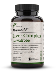 KAPSUŁKI NA WSPARCIE WĄTROBY LIVER COMPLEX 90 szt. - PHARMOVIT (CLASSIC)