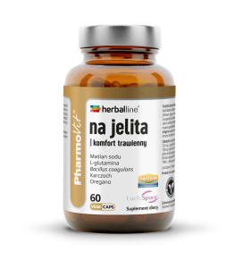 KAPSUŁKI NA JELITA I KOMFORT TRAWIENNY BEZGLUTENOWE 60 szt. - PHARMOVIT (HERBALLINE)