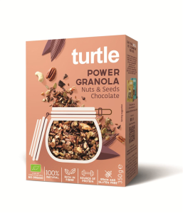 GRANOLA CZEKOLADOWO - ORZECHOWA Z NASIONAMI BEZGLUTENOWA BIO 350 g - TURTLE