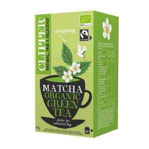 HERBATA ZIELONA Z ACEROLĄ I MATCHĄ FAIR TRADE BIO (20 x 2 g) 40 g - CLIPPER