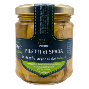 MIECZNIK FILETY W BIO OLIWIE Z OLIWEK EXTRA VIRGIN 200 g (140 g) (SŁOIK) - COMPAGNIA MEDITERRANEA