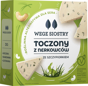 WEGAŃSKA ALTERNATYWA SERA Z ORZECHÓW NERKOWCA ZE SZCZYPIORKIEM BEZGLUTENOWA 140 g - WEGE SIOSTRY