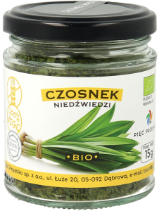 CZOSNEK NIEDŹWIEDZI BEZGLUTENOWY BIO 15 g - PIĘĆ PRZEMIAN