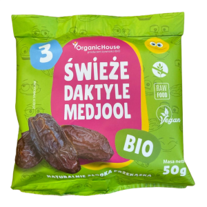 DAKTYLE MEDJOOL ŚWIEŻE BEZGLUTENOWE BIO 50 g  (3 szt.) - ORGANICHOUSE