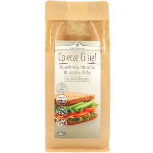 MIESZANKA DO WYPIEKU CHLEBA WYSOKOBIAŁKOWEGO BEZ DODATKU CUKRÓW BEZGLUTENOWA 420 g - PIĘĆ PRZEMIAN