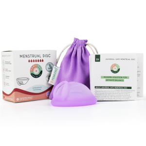 DYSK MENSTRUACYJNY UNIWERSALNY ANTYBAKTERYJNY FIOLETOWY - FEMI.EKO