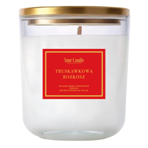 ŚWIECA SOJOWA ZAPACHOWA TRUSKAWKOWA ROZKOSZ 180 ml - YOUR CANDLE