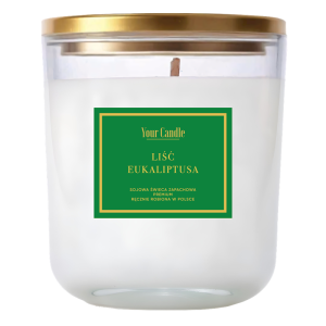 ŚWIECA SOJOWA ZAPACHOWA LIŚĆ EUKALIPTUSA 180 ml - YOUR CANDLE
