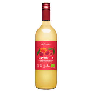 KOMBUCHA O SMAKU SŁODKIEJ LETNIEJ CZEREŚNI BIO 750 ml - DELIKATNA