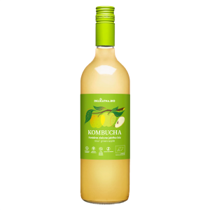 KOMBUCHA O SMAKU KWAŚNEGO ZIELONEGO JABŁKA BIO 750 ml - DELIKATNA