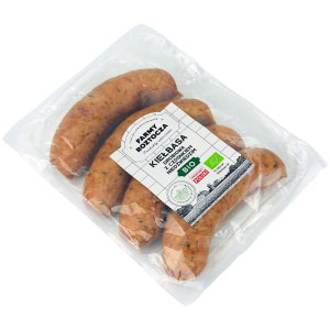 KIEŁBASA DROBIOWA Z CZOSNKNIEM NIEDŹWIEDZIM BIO (około 0,40 kg) - FARMY ROZTOCZA (NA ZAMÓWIENIE)
