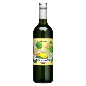 KOMBUCHA O SMAKU IMBIRU I LIMONKI BIO 750 ml - DELIKATNA