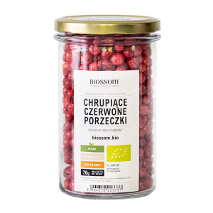 CZERWONE PORZECZKI LIOFILIZOWANE CHRUPIĄCE BEZGLUTENOWE BIO 70 g - BIOSSOM